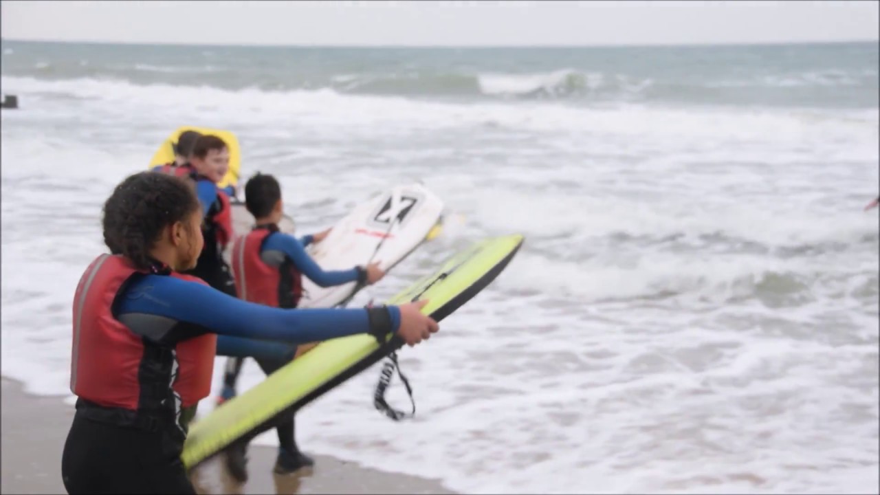 Body Boarding Swanage Bay - Land and Wave 2016