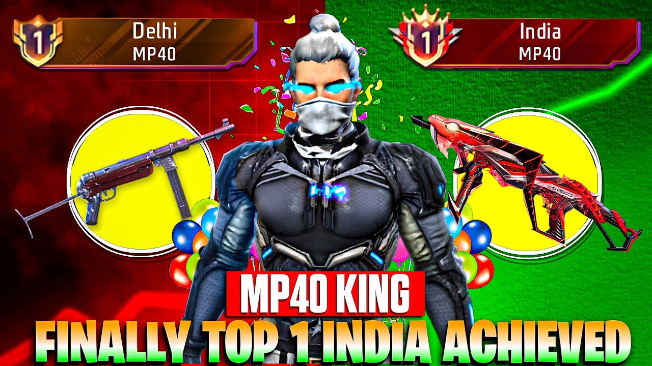 Finally Top 1 India In Mp40 Achieved | Free Fire Solo Rank Pushing With Tips And Tricks | Ep-9