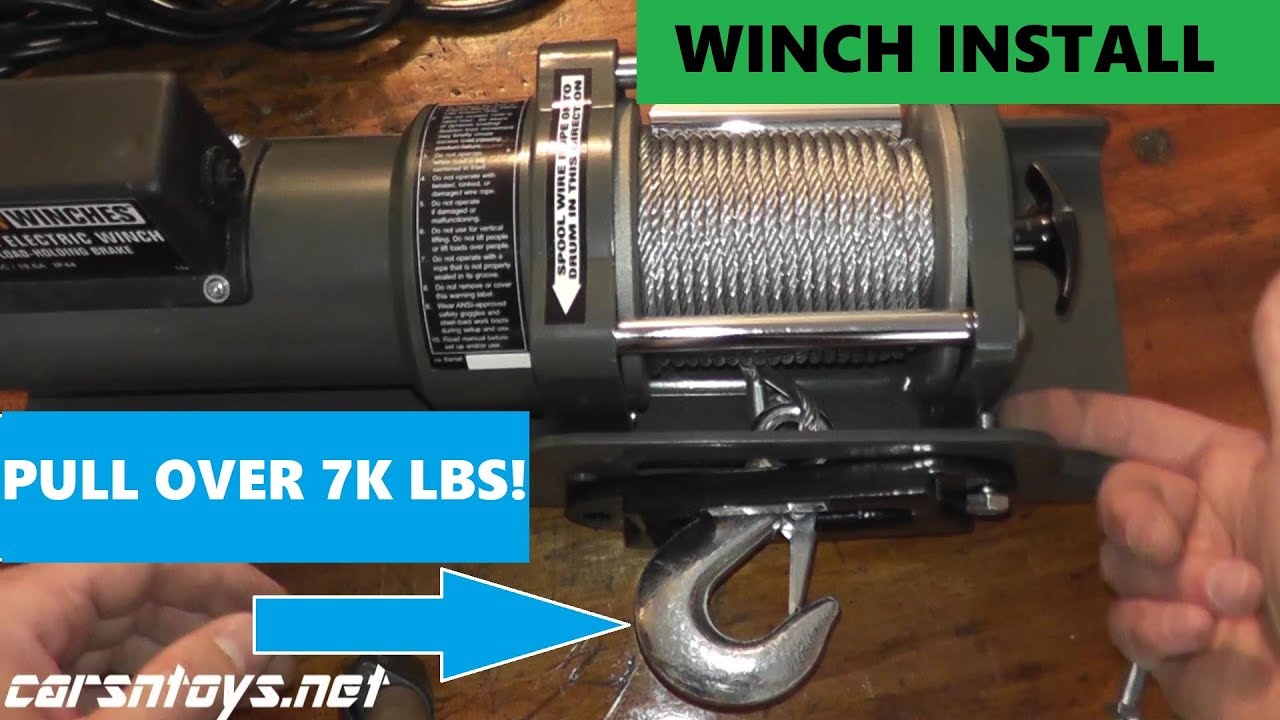 How To Install A 120V AC Electric Winch| Pull Your Vehicle Into Your Garage or Shop