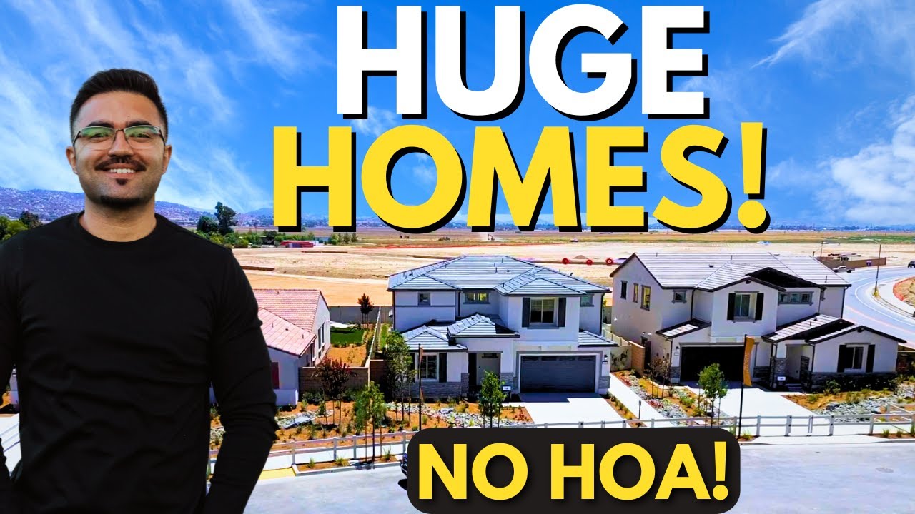 Most Affordable HUGE New Homes For Sale in Perris CA with NO HOA!
