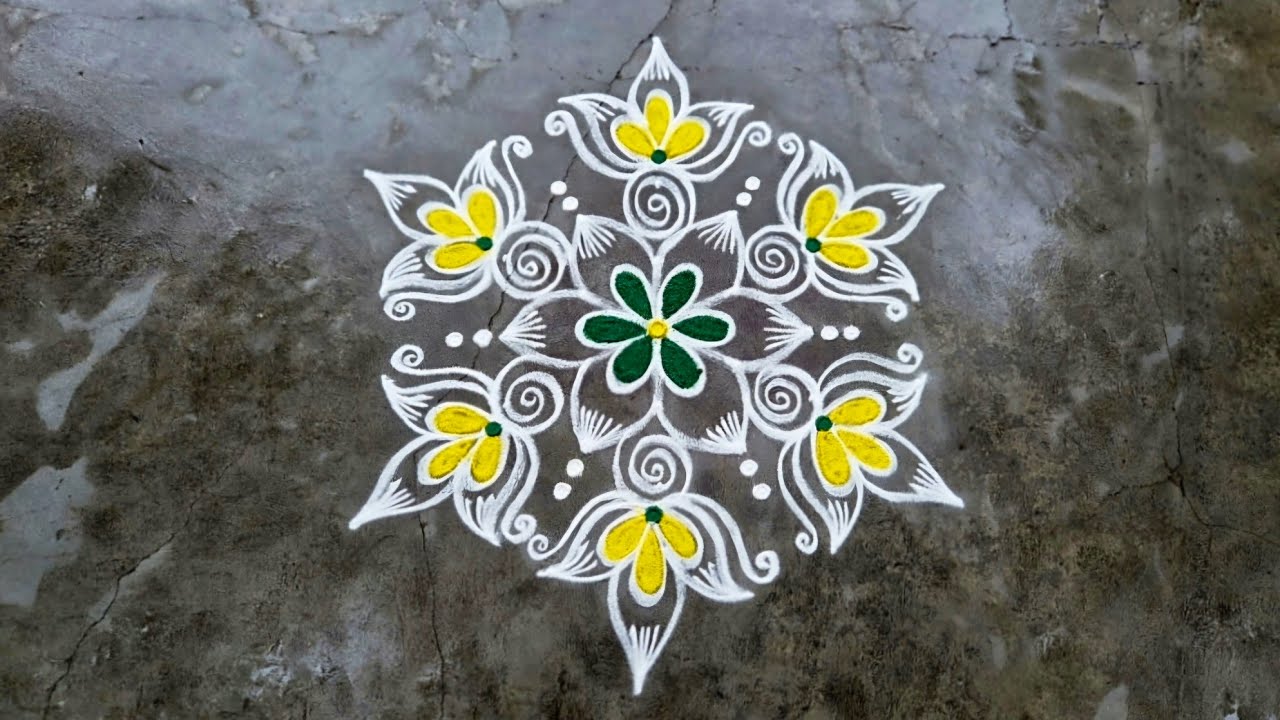 #Thaipoosam rangoli (5-3)/#Friday rangoli designs/#Margazhi special rangoli 