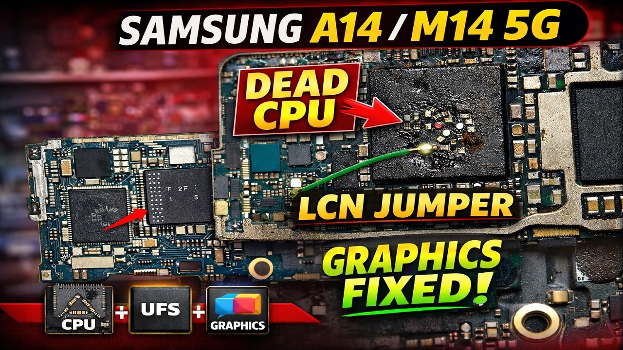 Samsung A14 / M14 5G Dead CPU + Graphics Problem Fix | LCN Line Jumper Solution