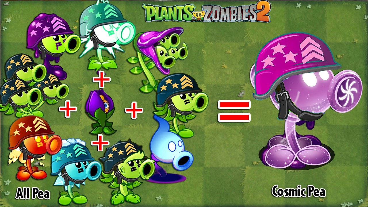 Pvz 2 Discovery - All Super PEA Plants Evolution & Fusion NOOB - PRO Version