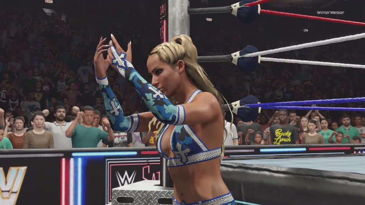 WWE 2K25 Blake Monroe triple threat crossfire