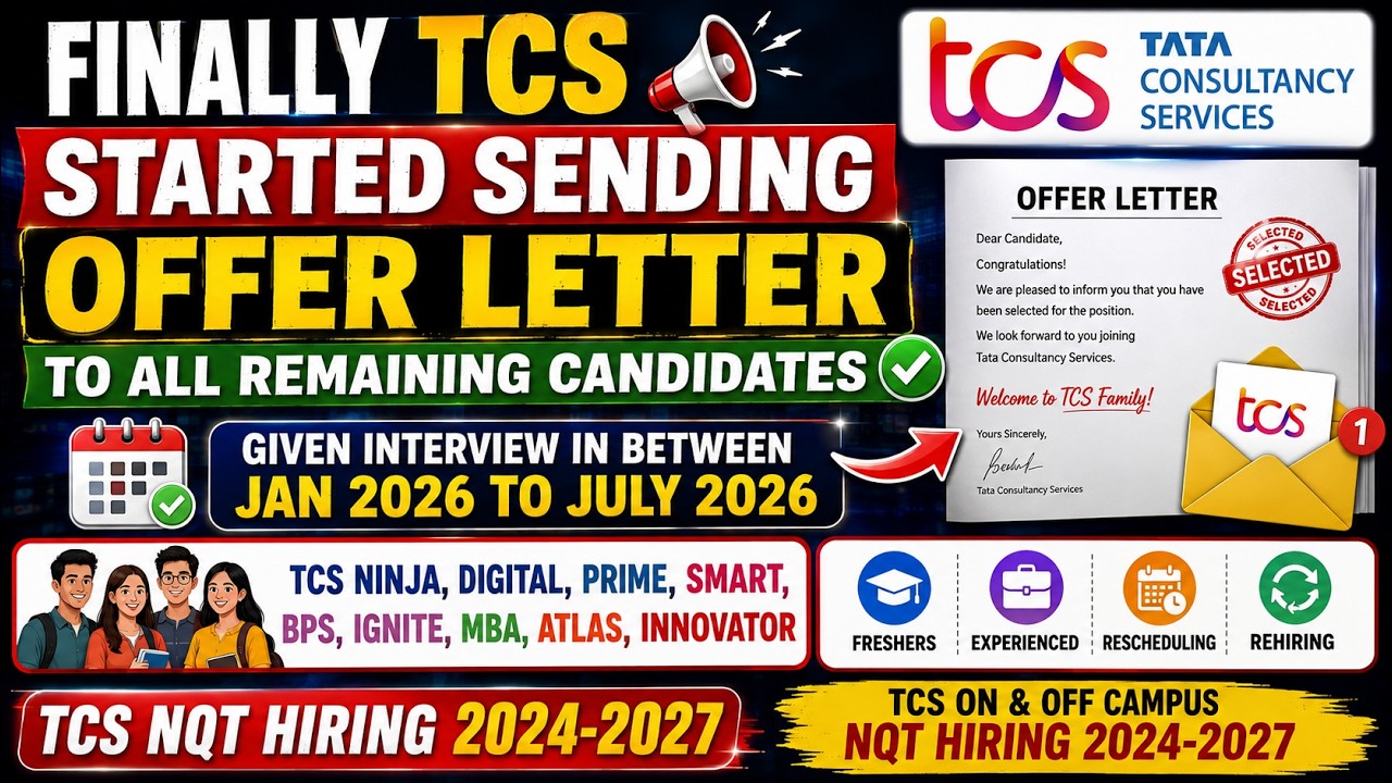 🚨TCS Finally Started Sending Direct Offer Letter All Remaining Candidates | Jan&ndash;July 2026 Interviews