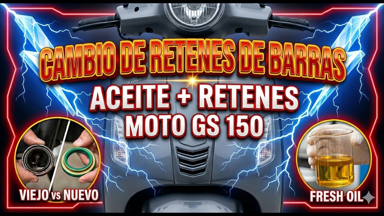 cambio de retenes y aceite en barras de motoneta