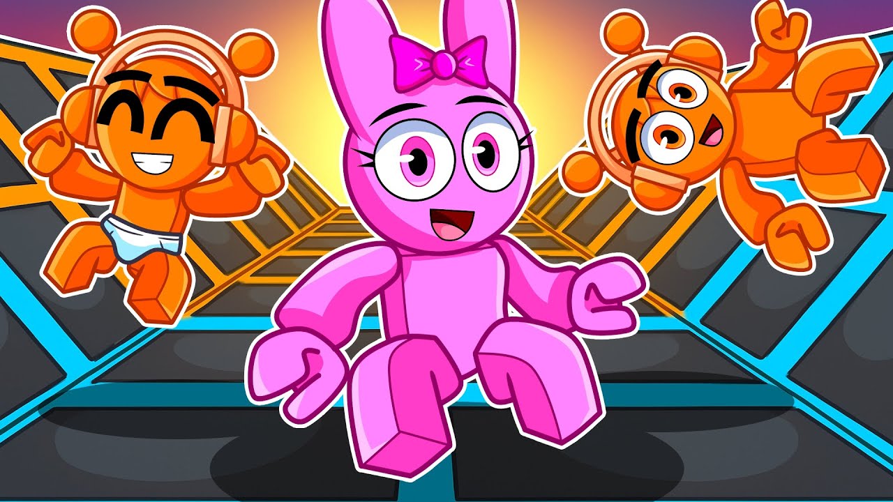 ¡La FAMILIA SPRUNKI construye un PARQUE DE TRAMPOLÍNES en Roblox!