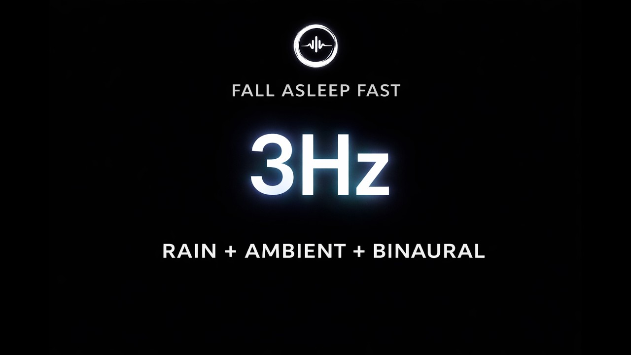 Deep Sleep with 3Hz Delta Waves & Gentle Rain • 10 Hours