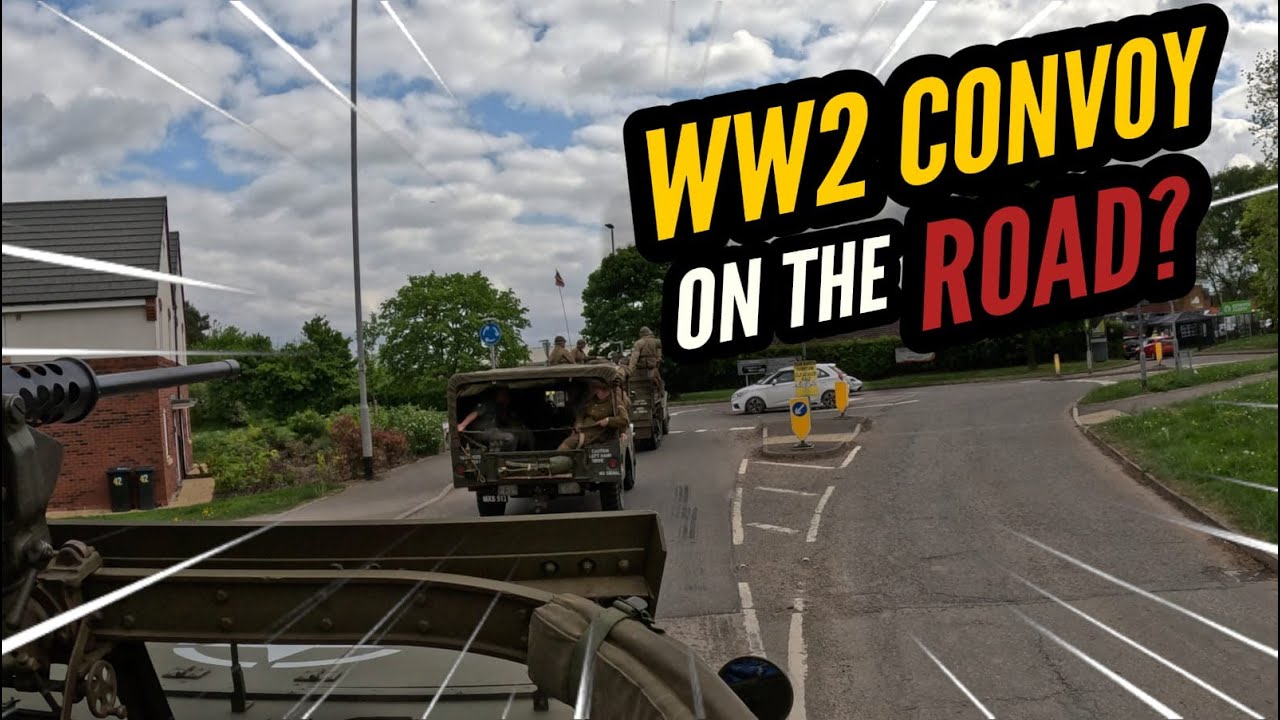 WW2 Vehicles Roll Through Desford 🇬🇧 | Festival of the 40s Road Run 2025