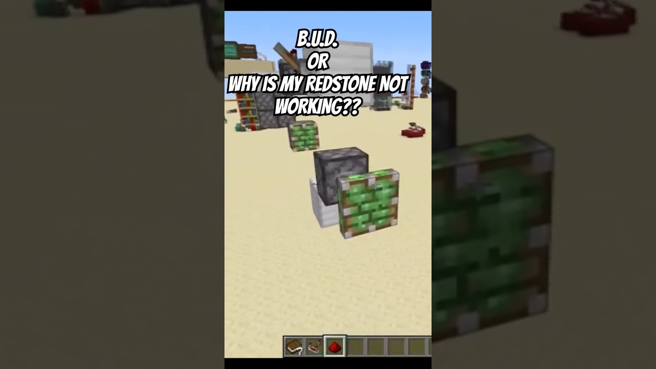 B.U.D. power (Block Update Detector) #minecraft #redstone