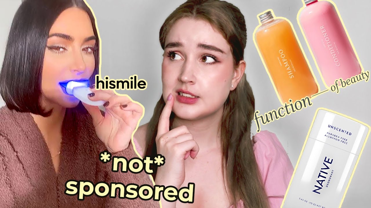 I Tried Overly Sponsored Beauty Products | Function of Beauty, Native, Hismile