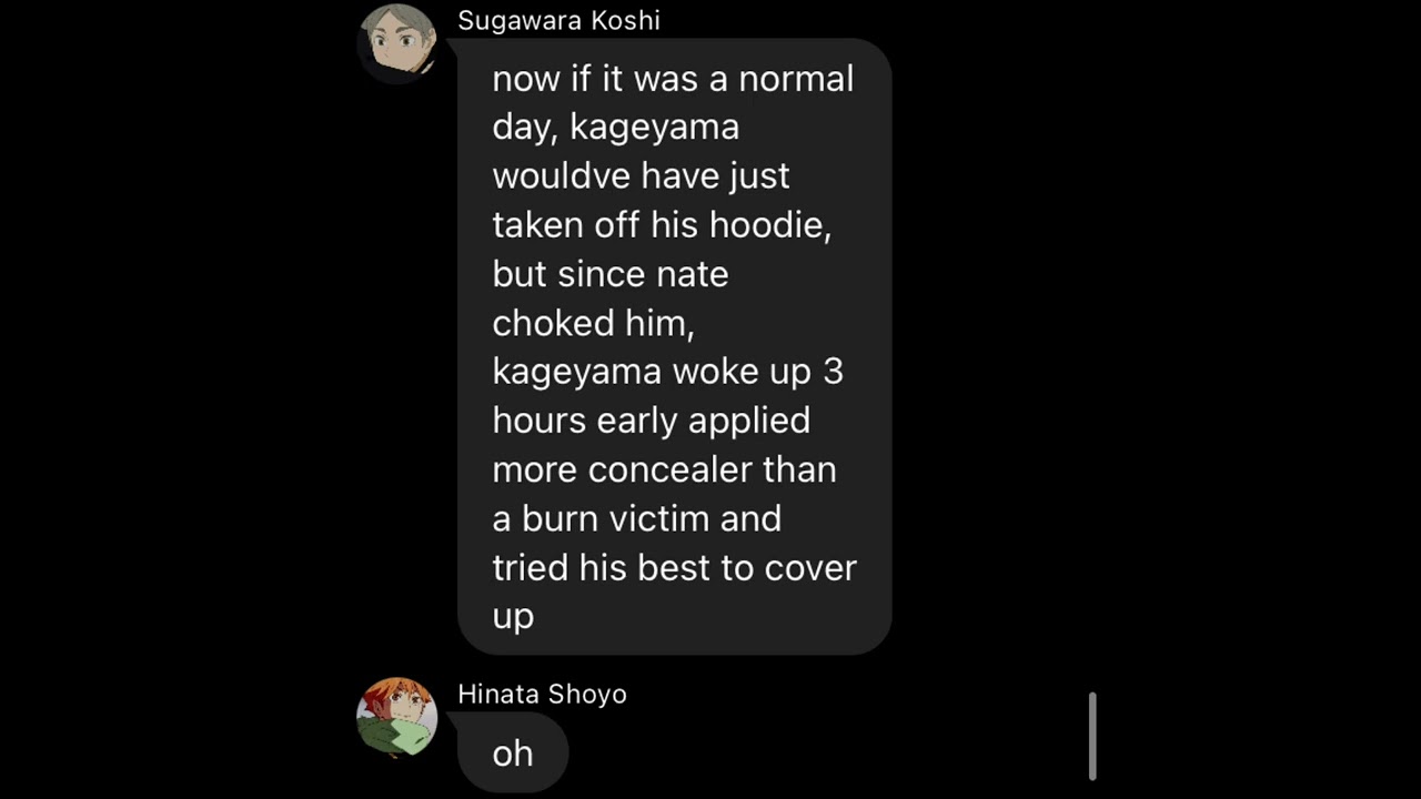 haikyuu texts (kageyama interrogation, europhia)