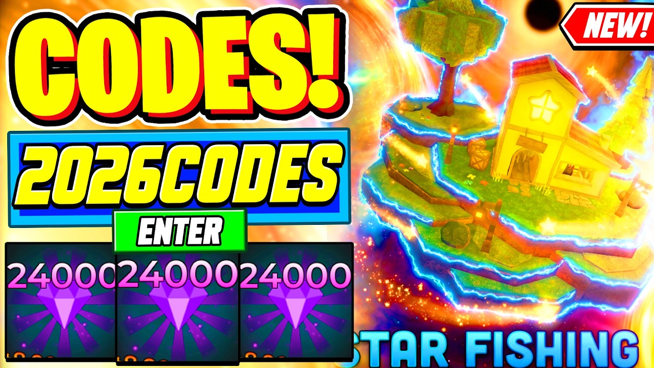 ⚠️Новое⚠️ ВСЕ РАБОЧИЕ КОДЫ для Star Fishing 2026 - Roblox Star Fishing Codes 2026