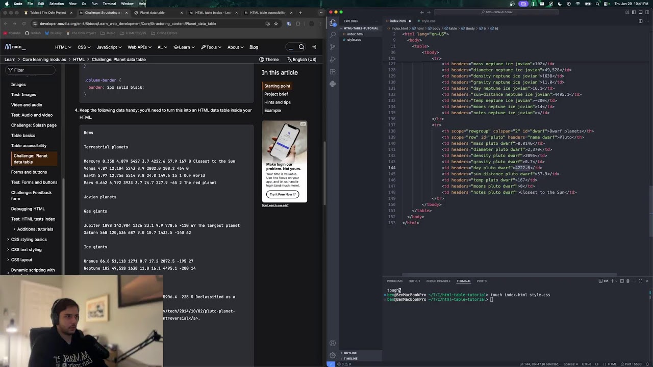 Day 8 learning web dev until I know what I’m doing | study, code, hangout