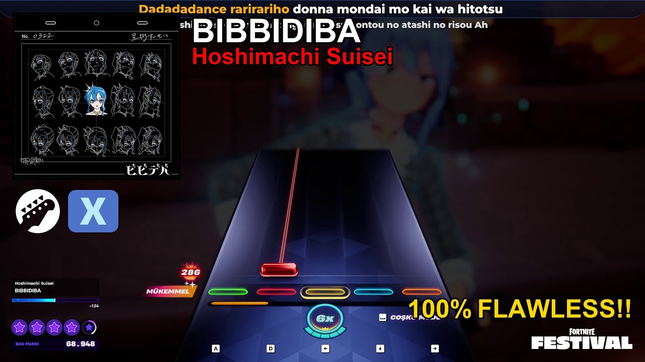 İmkansız!? 🤯 Hoshimachi Suisei - BIBBIDIBA EXPERT BASS 100% FC | Fortnite Festival