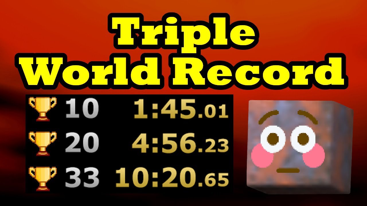 Bloxorz Glitchless 10/20/33 Levels 1:45.033, 4:56.233, 10:20.660