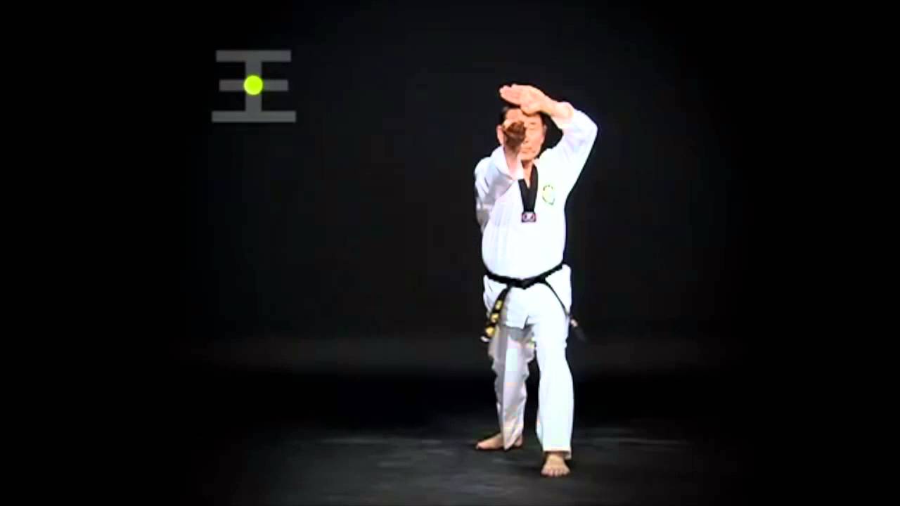 Taekwondo - Taegeuk 4 - Sah Jang - 20 moves (English, Descriptive)