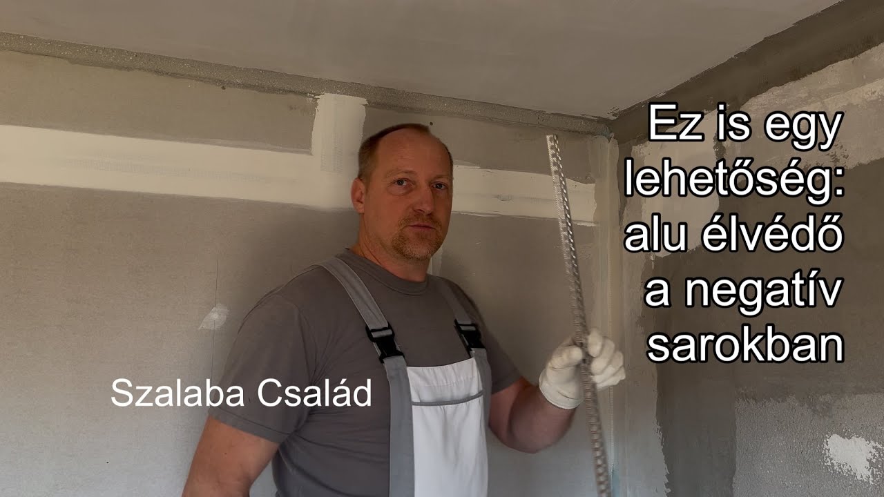 Alu élvédő negatív sarokban