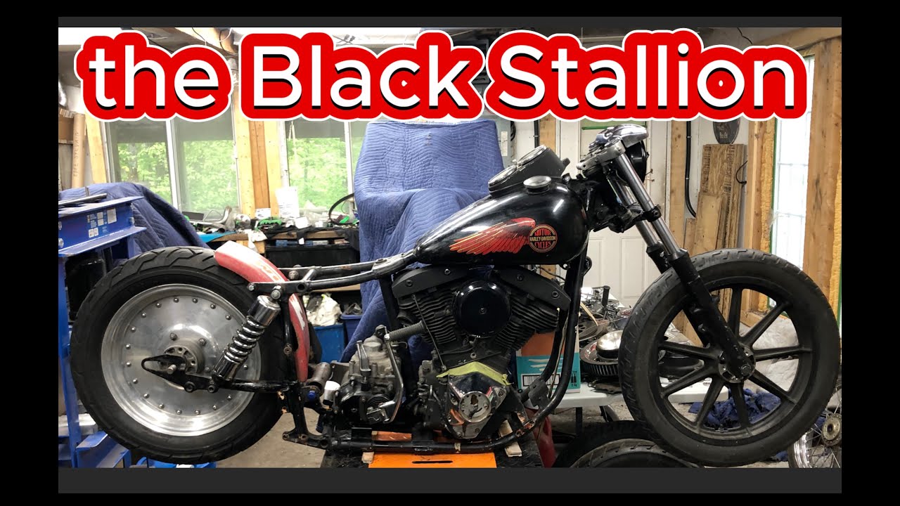 the BLACK STALLION Harley Davidson SHOVELHEAD  part 1 and 2