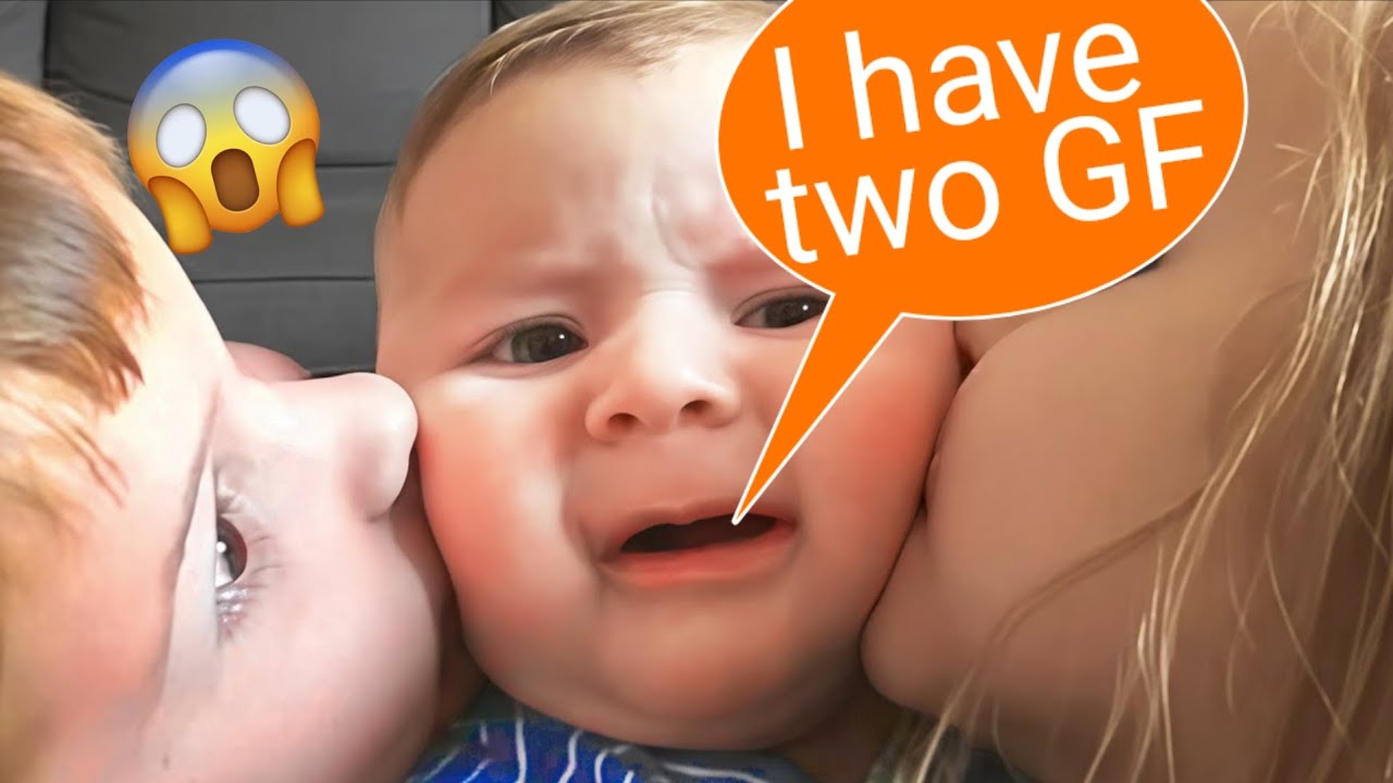 Babies funny video || New baby moments viral video|| Cute baby falls in love | adorable and trending