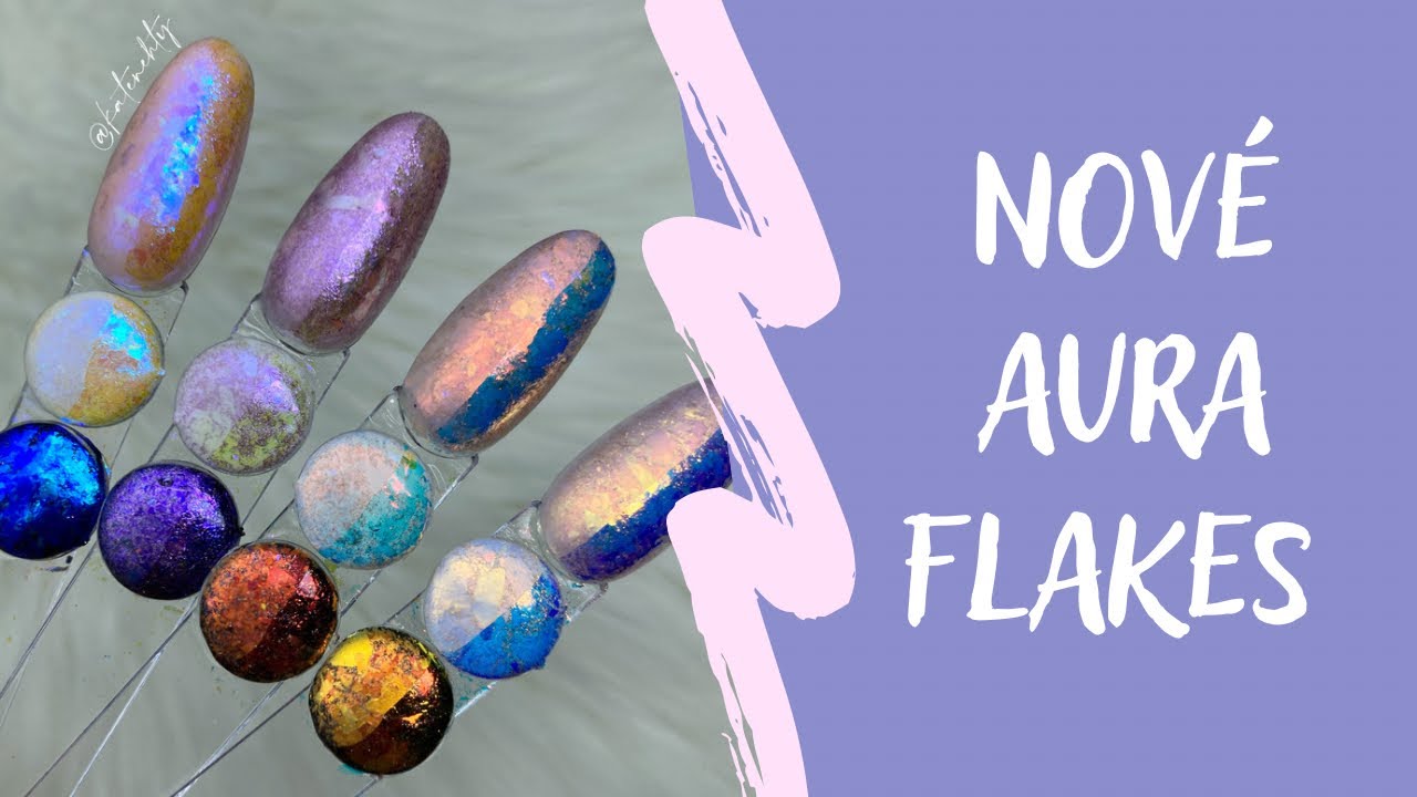 Vytvářím si nové vzorníčky: nové aurora flakes zdobení 💅🏻 | Kate nehty