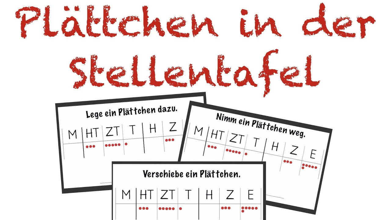 Plättchen in der Stellentafel || Zahlenraumerweiterung || Mathe Klasse 4 Grundschule
