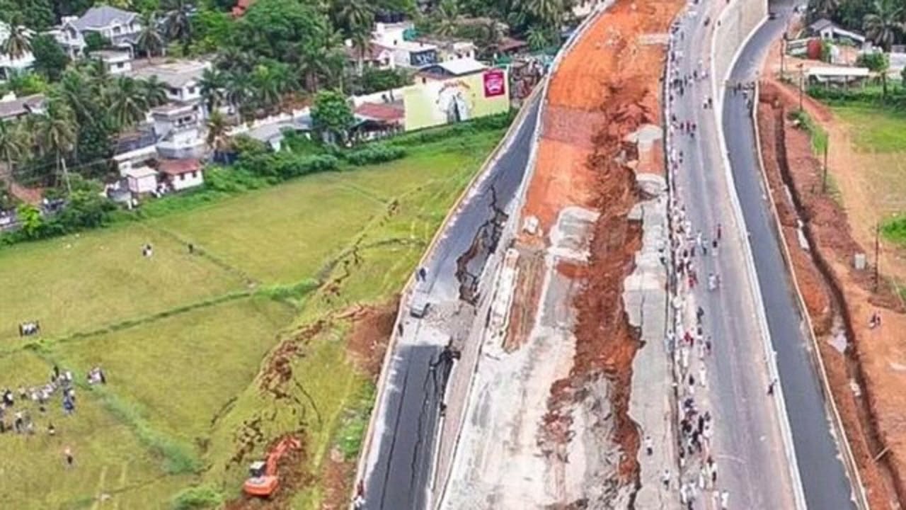 NH66 Near Keralas Malappuram Collapses Amid Rain Questions Raised On CM Vijayans Big Feat