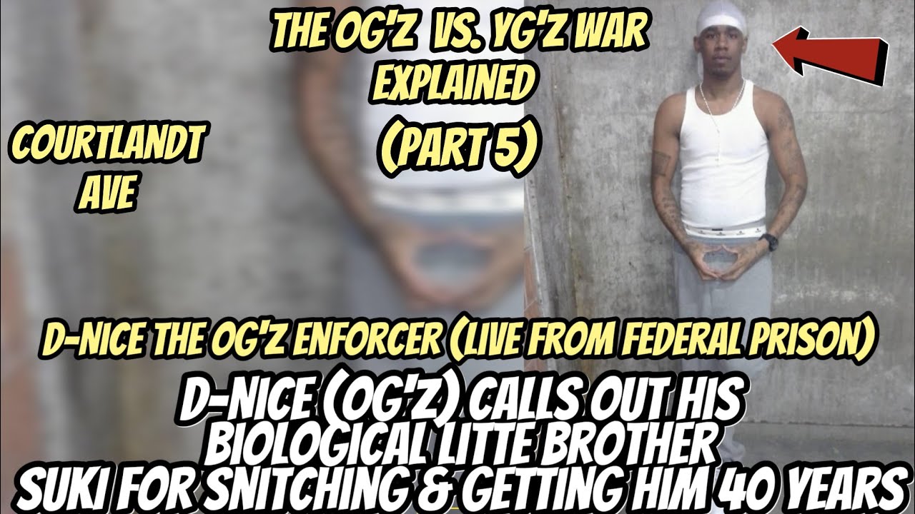 D-Nice (OG'z) Calls Out His Biological Litte Brother SUKI For Snitching & Getting Him 40 Years