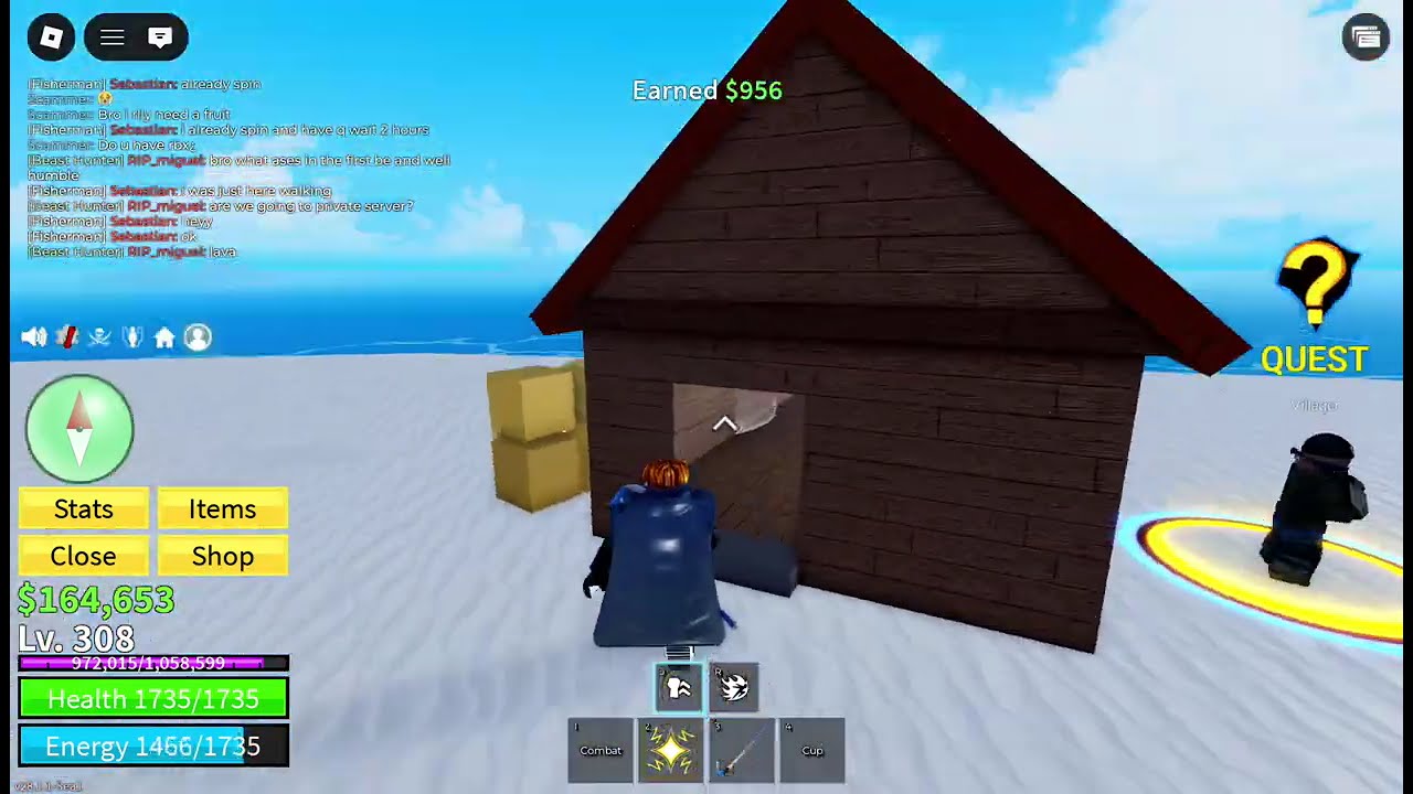playing blox fruts (p 10)