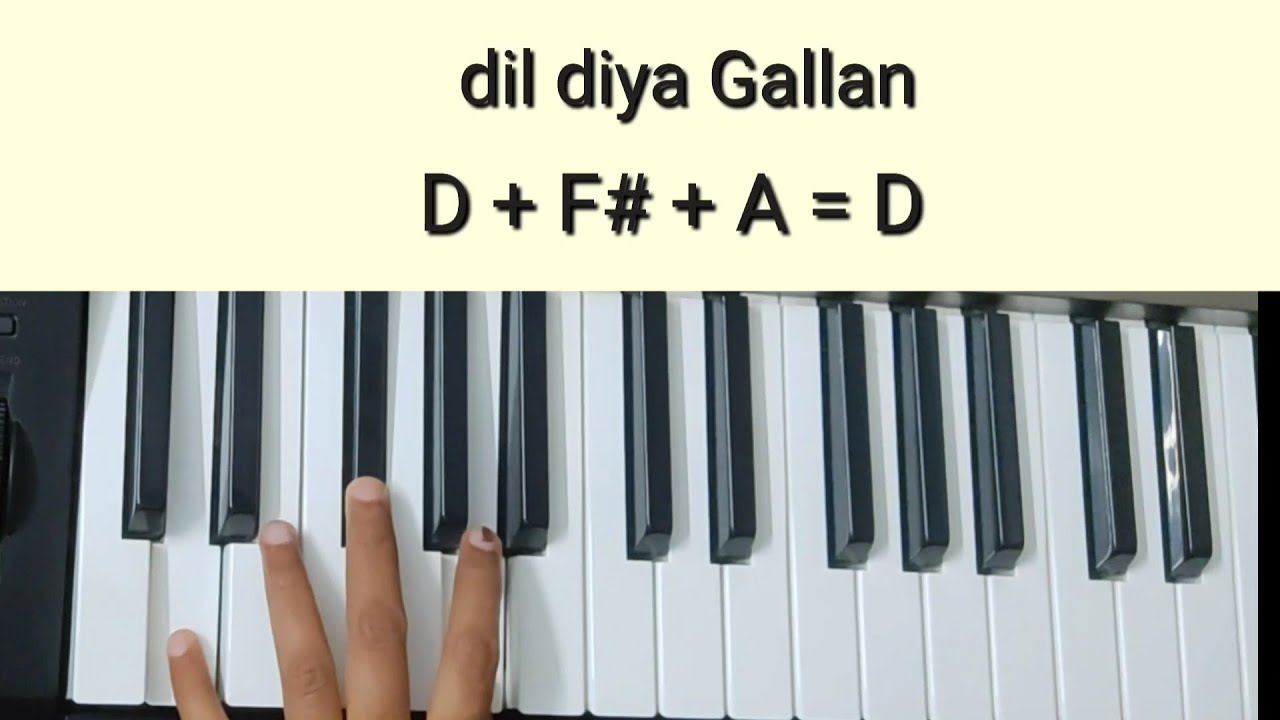 Dil Diya Gallan Tutorial (Chords+Melody) | Tiger Zinda Hai | keyboard