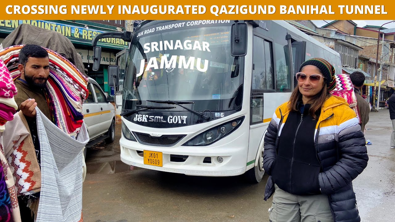Srinagar To Jammu In New JKRTC Bus Journey | Crossing Newly Inaugurated "QUZIGUND-BANIHAL" Tunnel