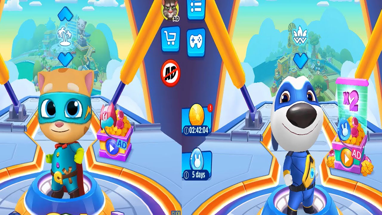 Talking Tom Hero Dash:The Hank VS Ginger Rivalry Explained | Android iso mobile gameplay(PC UHD FHD)