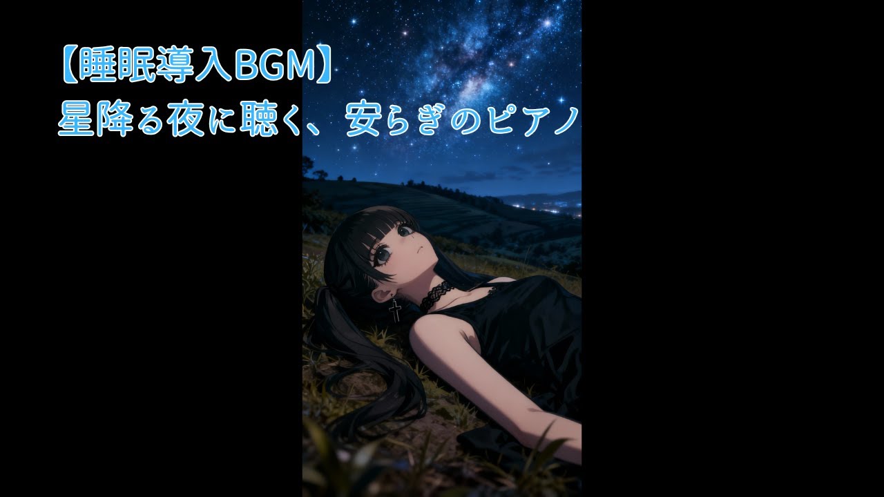 『【睡眠導入BGM】星降る夜に聴く、安らぎのピアノ』