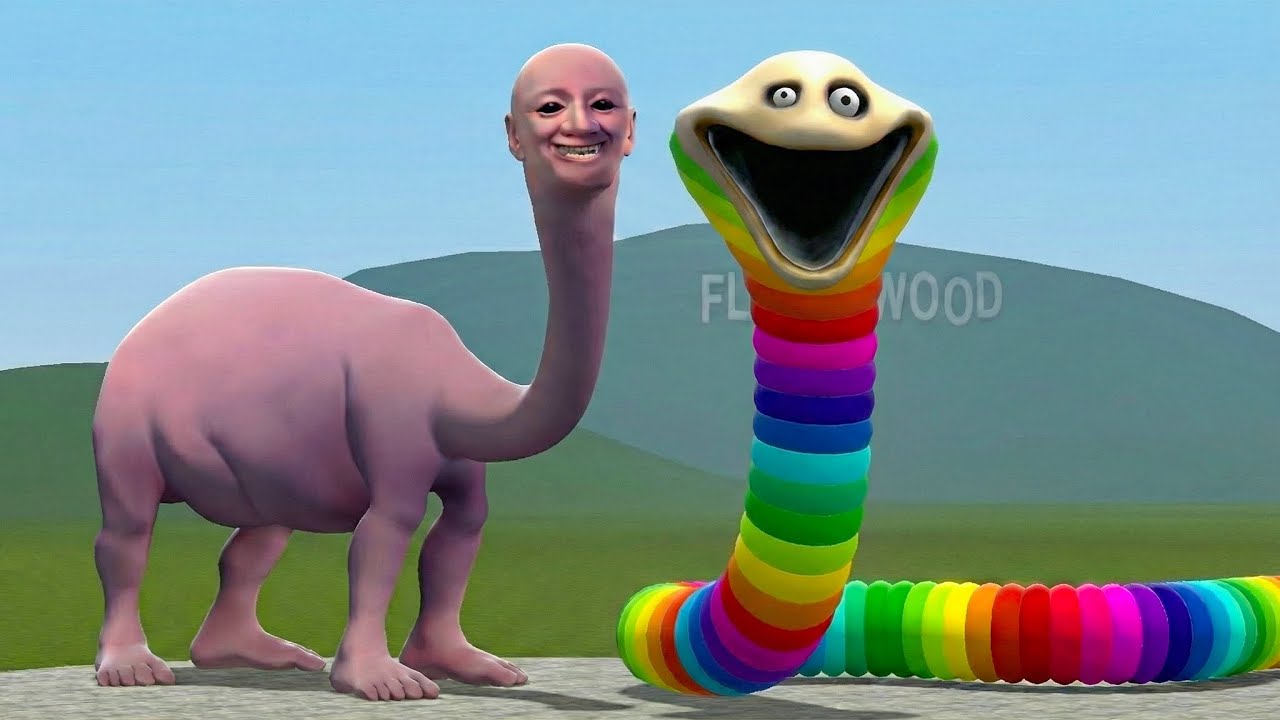 HUNGRY RAINBOW WORM VS WE SWAM TOO FAR PHASE 2 IN THE OCEAN! WHO IS STRONGER?! | Garry’s Mod