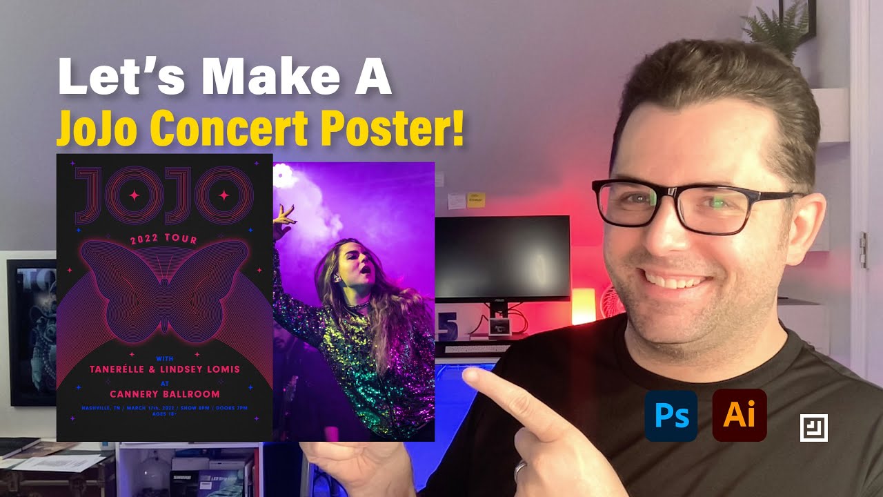 Let's Make A Poster! - JoJo Nashville Concert Poster #Adobe #Illustrator and #Photoshop