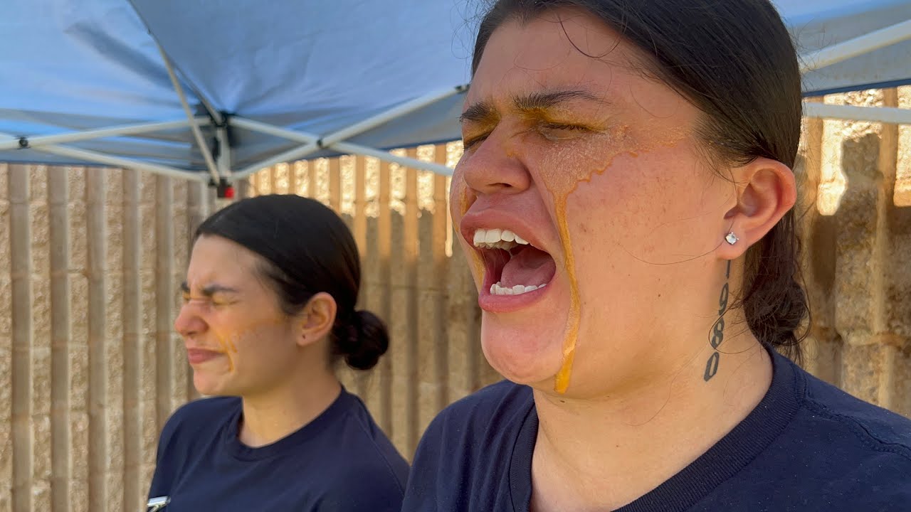 New cadets endure OC spray training