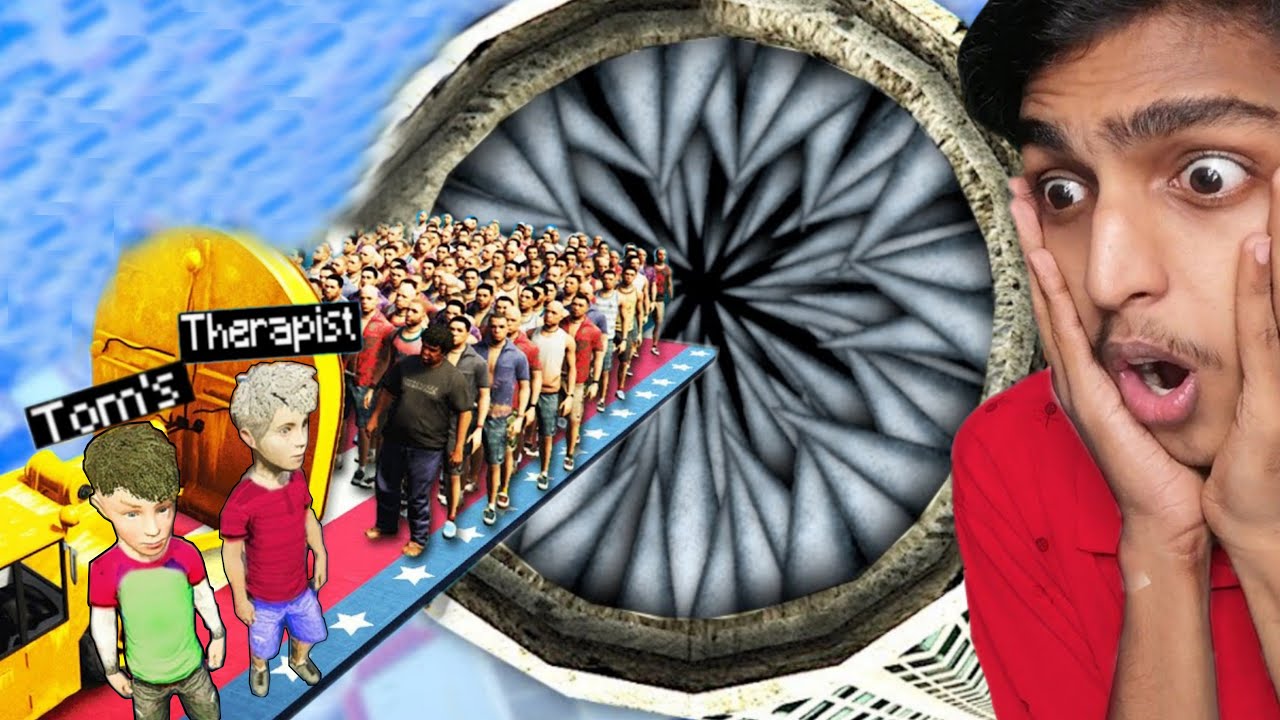GTA 5 RP : 1,000,000 PEOPLE vs GIANT SHREDDER !! MALAYALAM