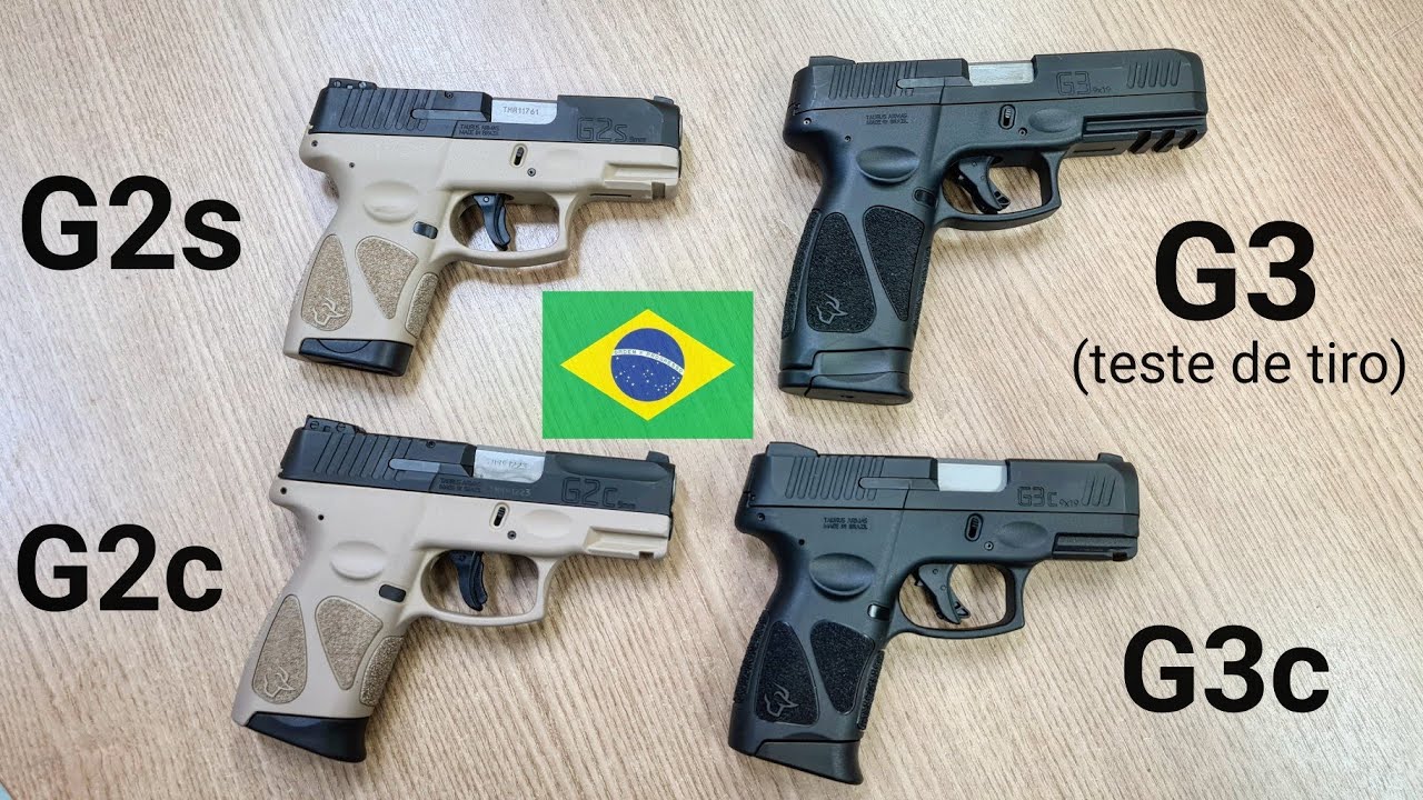 G2s, G3, G3c vs G2c. Comparativo pistolas 9mm Taurus para porte. Teste de tiro da nova G3 no Brasil