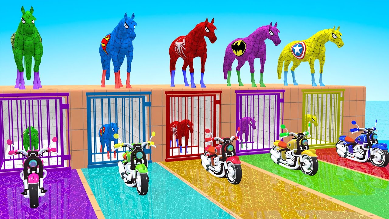Long Slide Game With Cow Elephant Gorilla Hippopotamus Tiger 3d Animal Game Funny 3d Animals