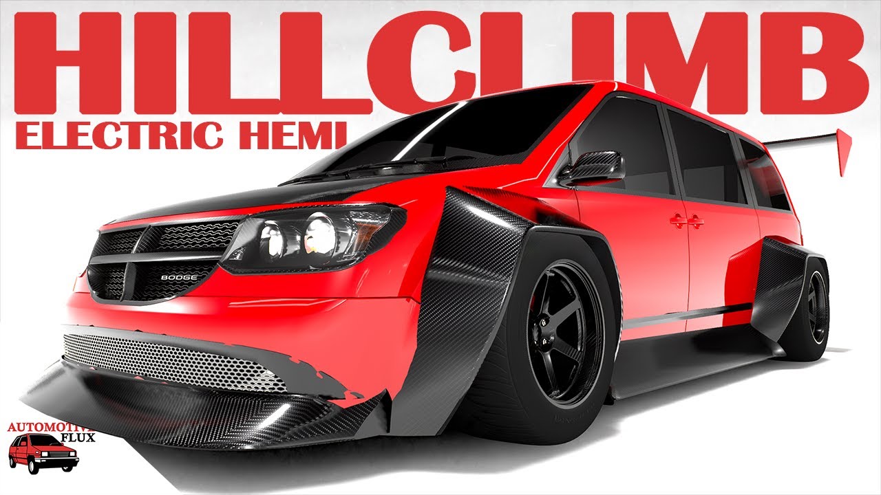 Electric Grand Caravan Hillclimb vs Pikes Peak (Automation + BeamNG.drive)