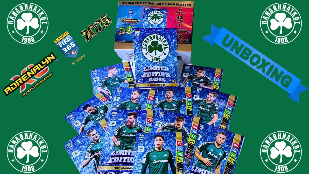 New 2025 Panini Fifa 365 Panathinaikos Adrenalyn Gift Box-limited Edition #fifa#adrenalynxl#unboxing