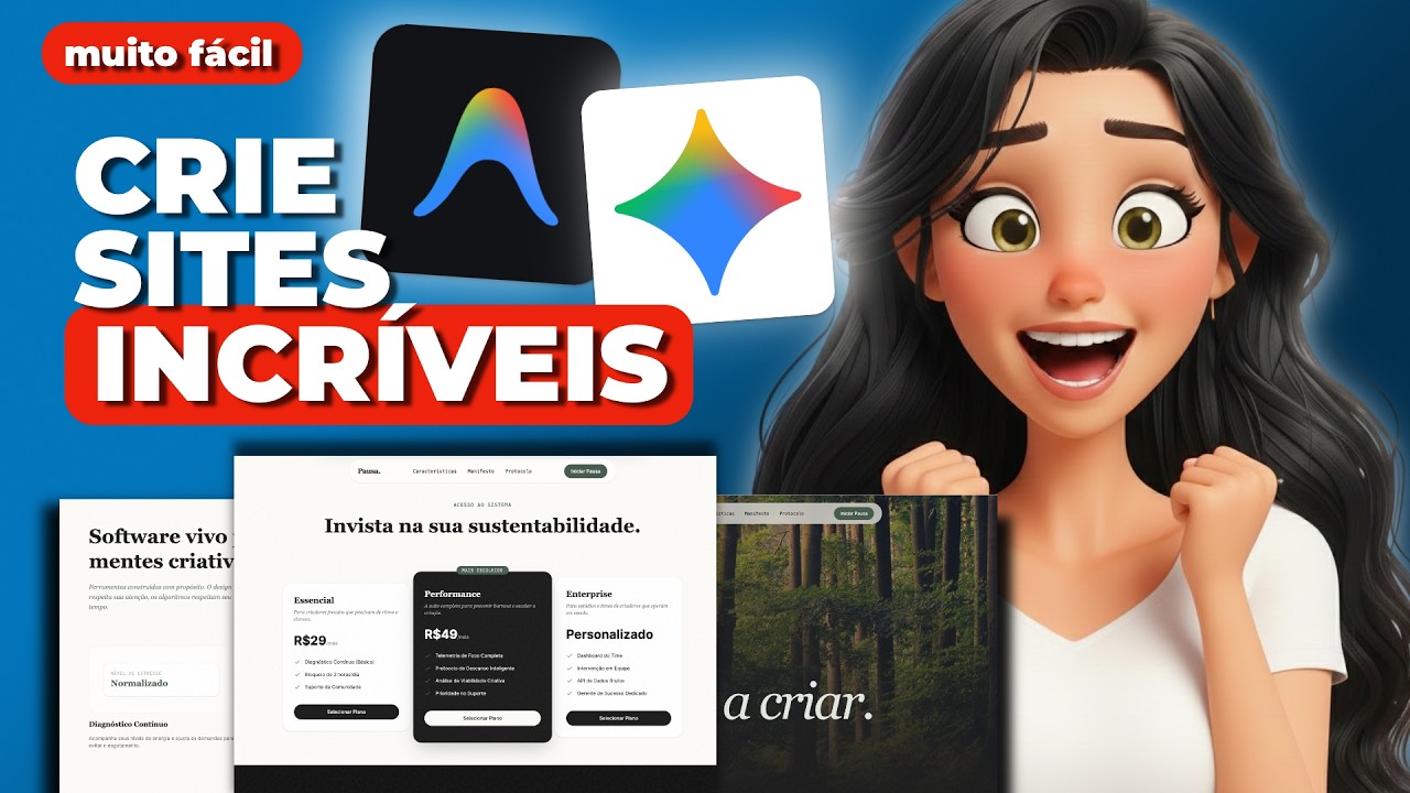 GEMINI 3.1 PRO + ANTIGRAVITY: COMBO INSANO PARA CRIAÇÃO DE SITES!