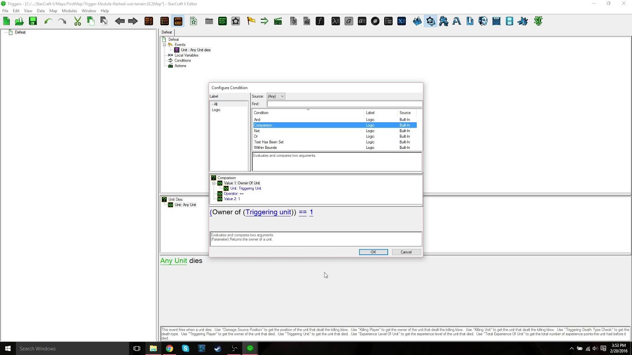 Learning How to Use the StarCraft 2 Map Editor: Triggers Part 1