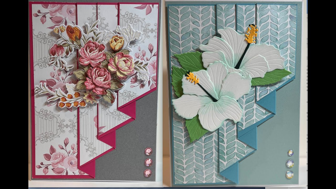 Curtain Fold Front Card with Florals