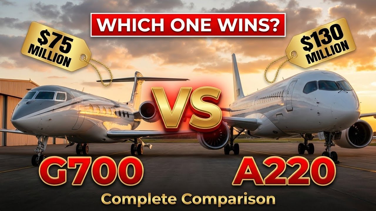 Gulfstream G700 vs Airbus A220: $75M vs $130M - Which Private Jet Wins? | Ultimate Comparison