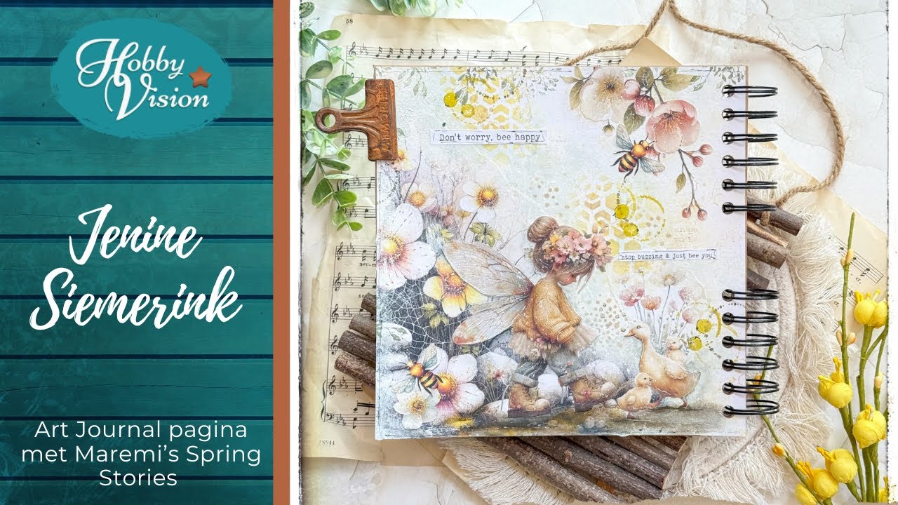 FBLive - 01-04-2025 - Art Journal pagina met Maremi's Spring Stories