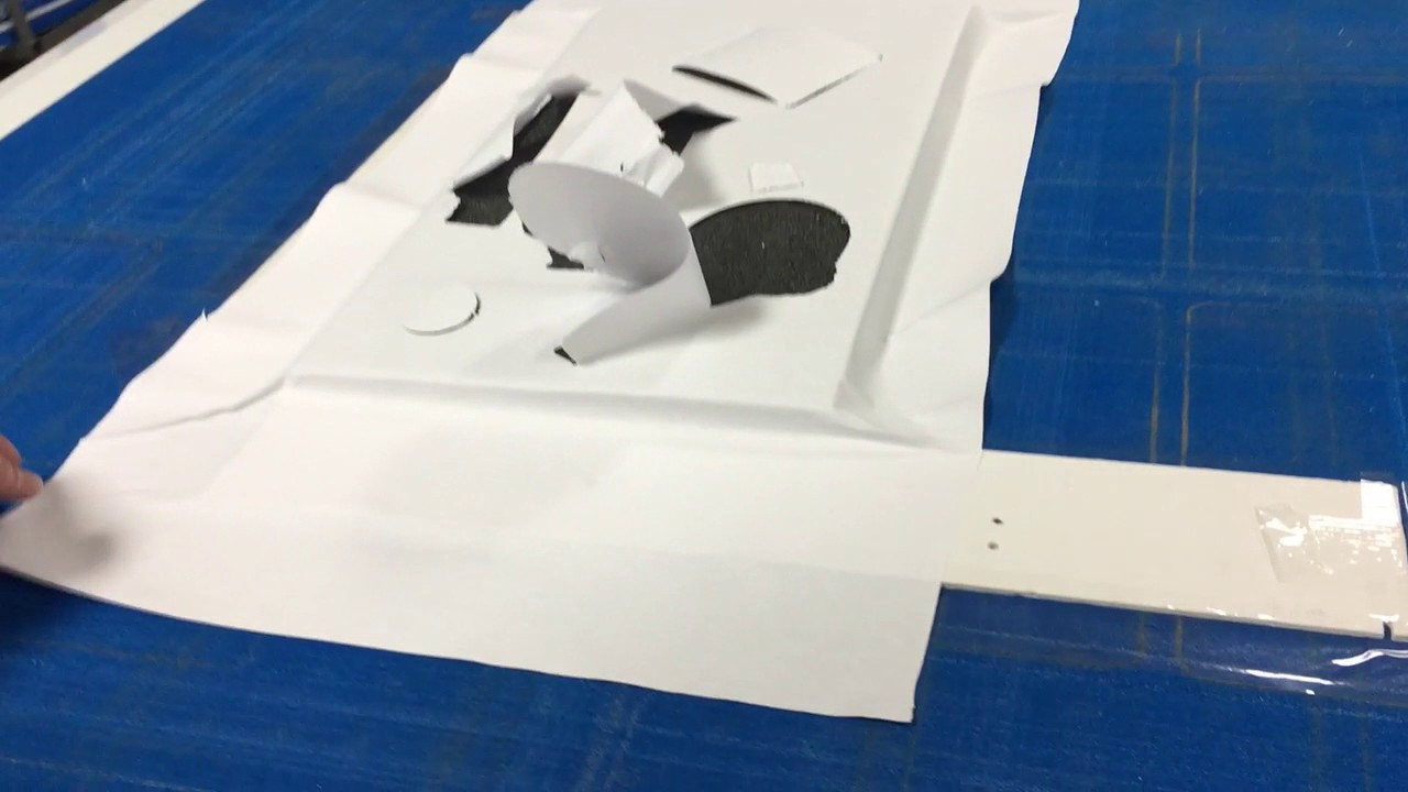 FastCap Kaizen foam on the Colex Sharpcut flatbed cutter