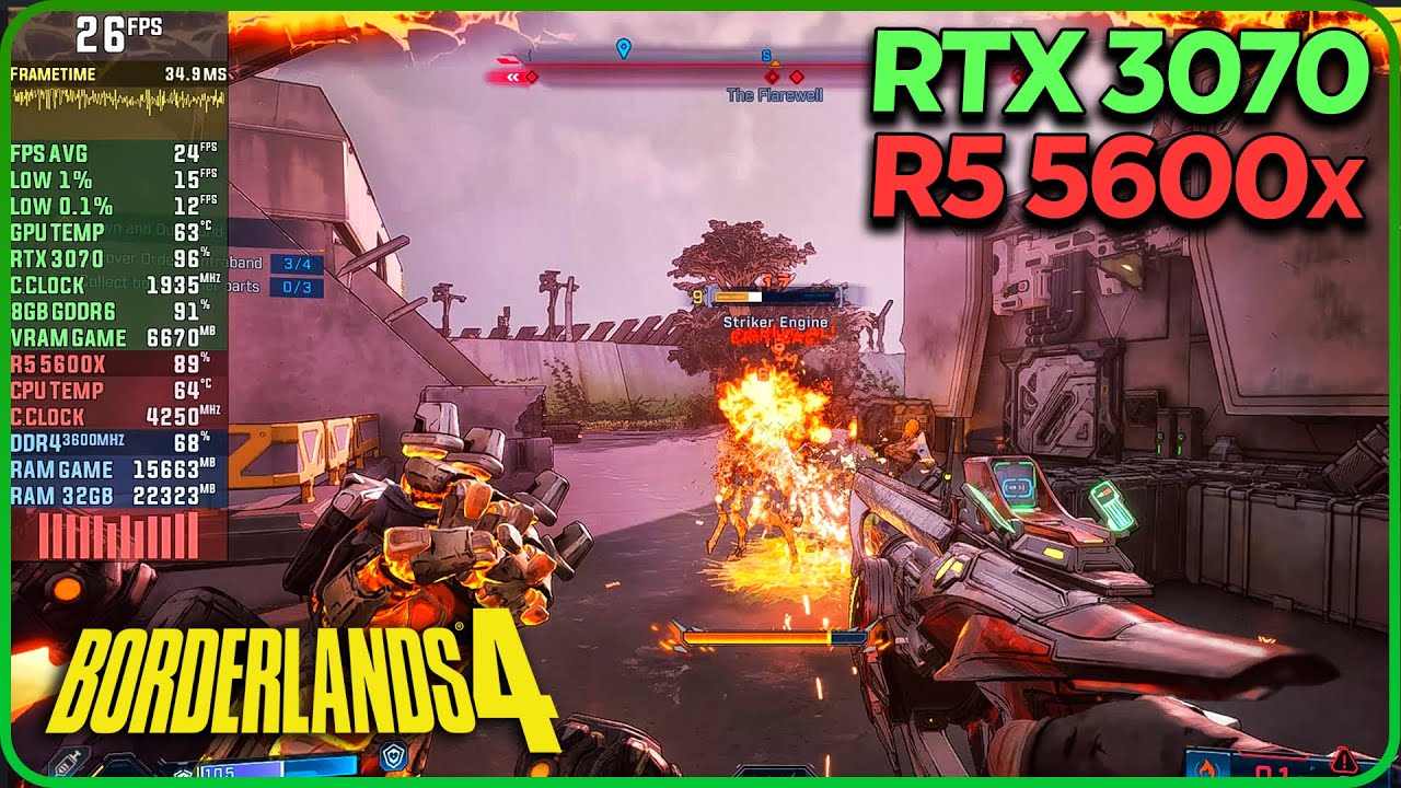 Borderlands 4 RTX 3070 Performance All Settings