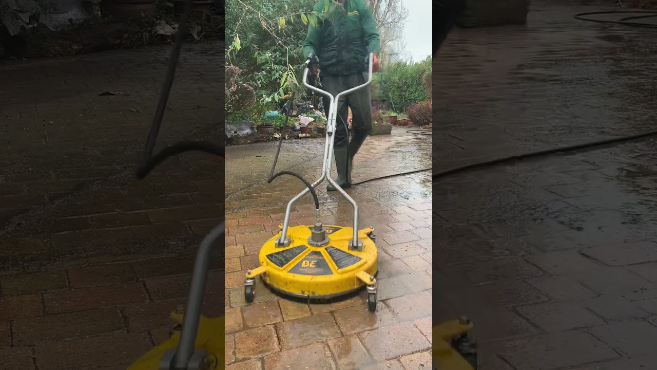 Driveway cleaning 2022 | Pressure washing using 20” whirlaway surface cleaner
