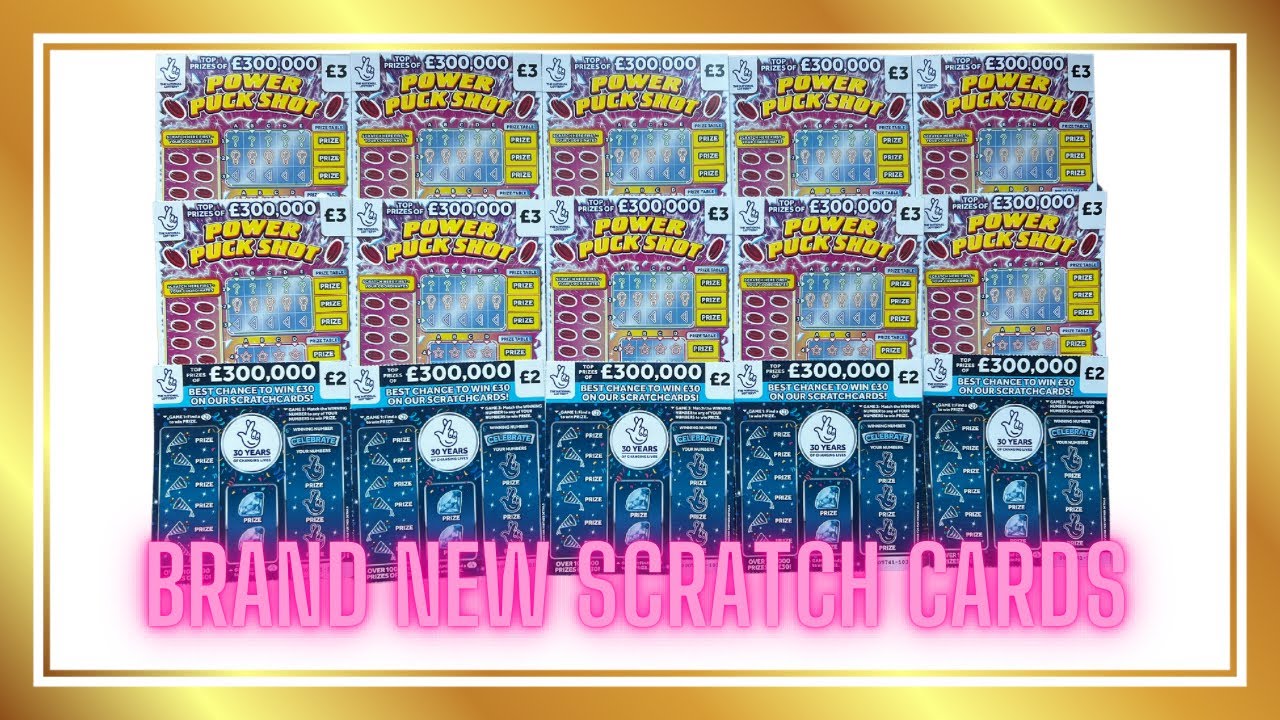 💷 NEW POWER PUCK SHOT AND 30 YEARS CELEBRATION SCRATCH CARDS FROM THE NATIONAL LOTTERY 💷